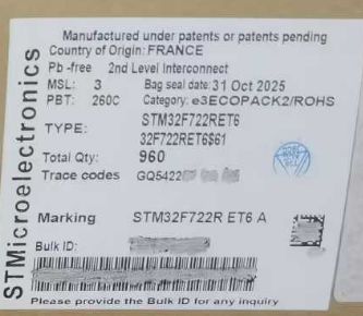 STM32F722RET6